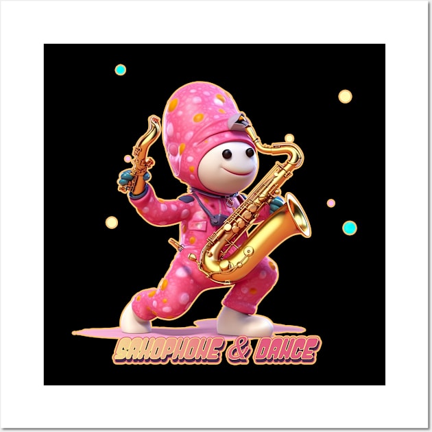 Crazy Lil' Saxophone and Dance Dude Wall Art by DanielLiamGill